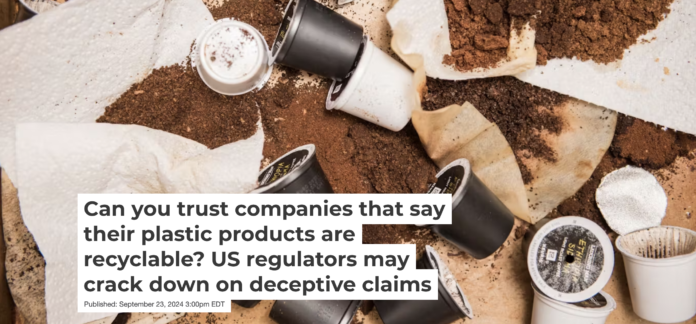 Keurig, maker of K-Cup single-use coffee pods, was recently fined for claiming the pods were recyclable. Dixie D. Vereen/For The Washington Post, via Getty Images
